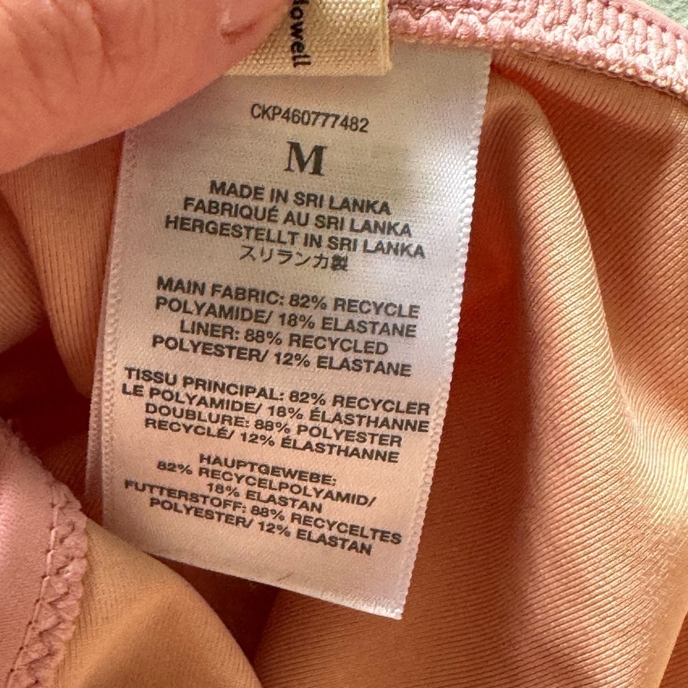 Madewell One Pieces | Madewell Second Wave Square Neck Pink Bathing Suit size M - Picture 4 of 6